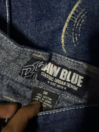 Vintage Raw Blue Jorts Y2K