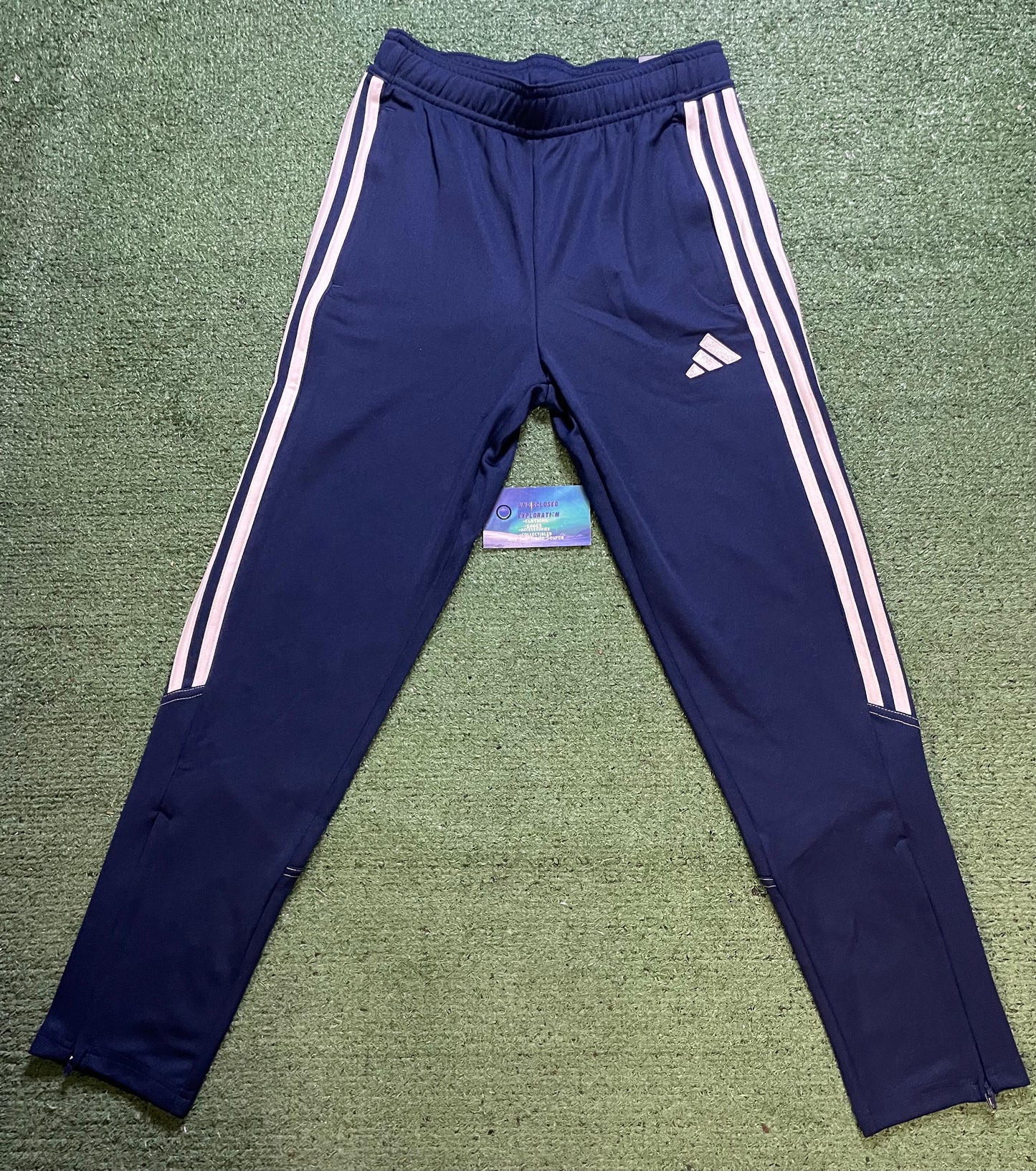 Adidas navy and white tracksuit