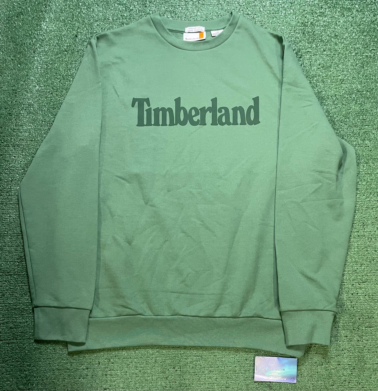 Timberland green spellout crewneck