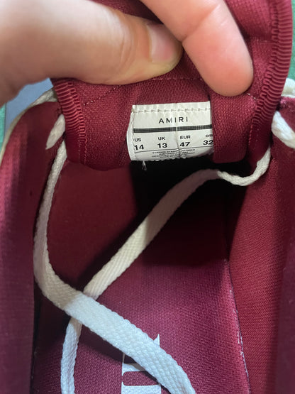 Amiri Skel Top Low cream deep red size 14men/15.5women(EU 47)