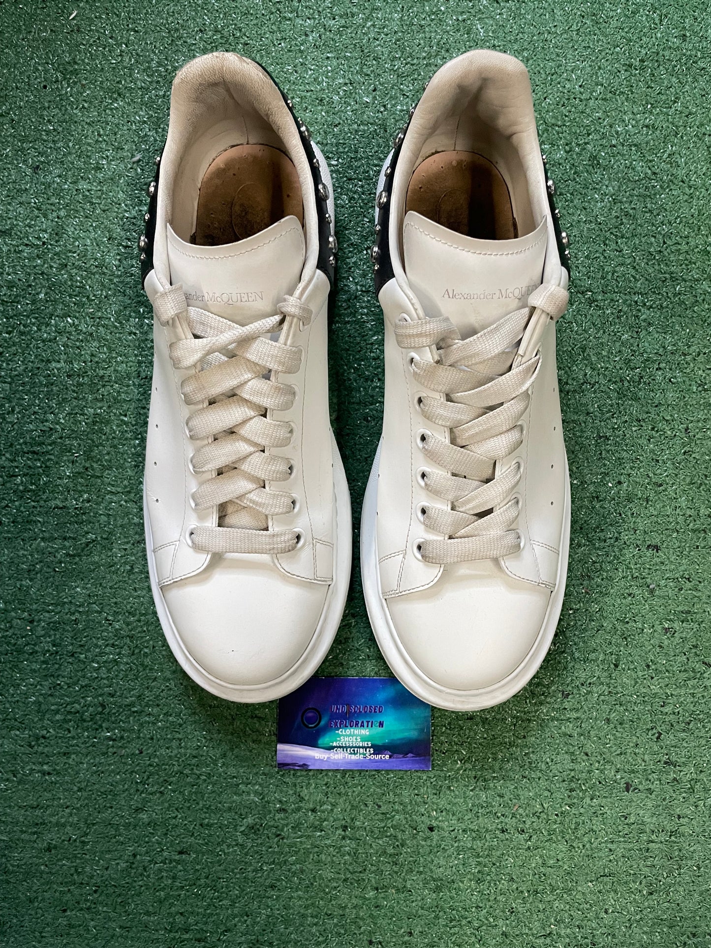 Alexander McQueen white studded sneakers size 13men/14.5women(EU 46)