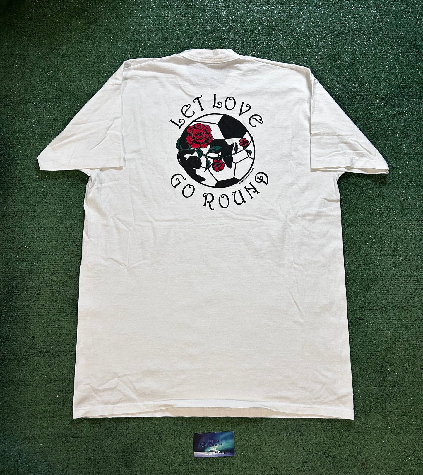 Vintage 1990s soccer for world peace tee