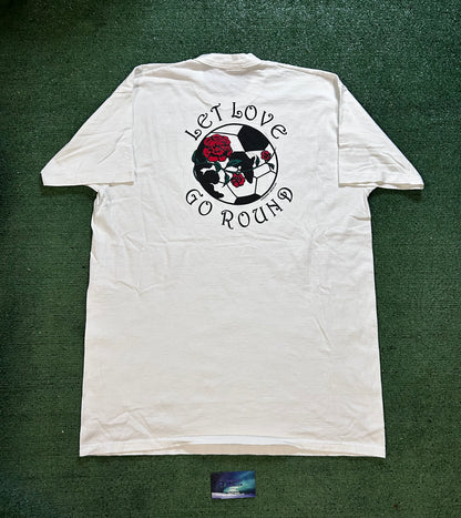 Vintage 1990s soccer for world peace tee