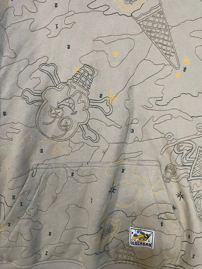Icecream embroidered camo hoodie