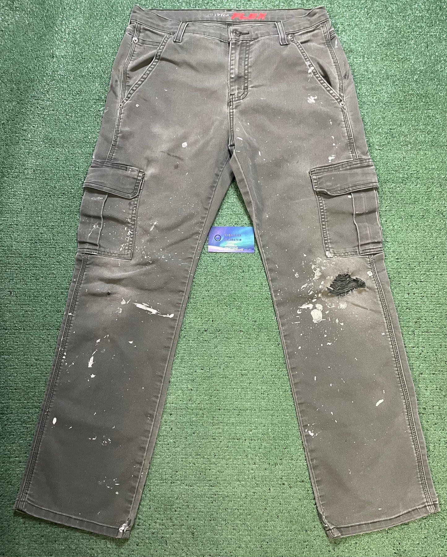 Dickies olive distressed cargo pants