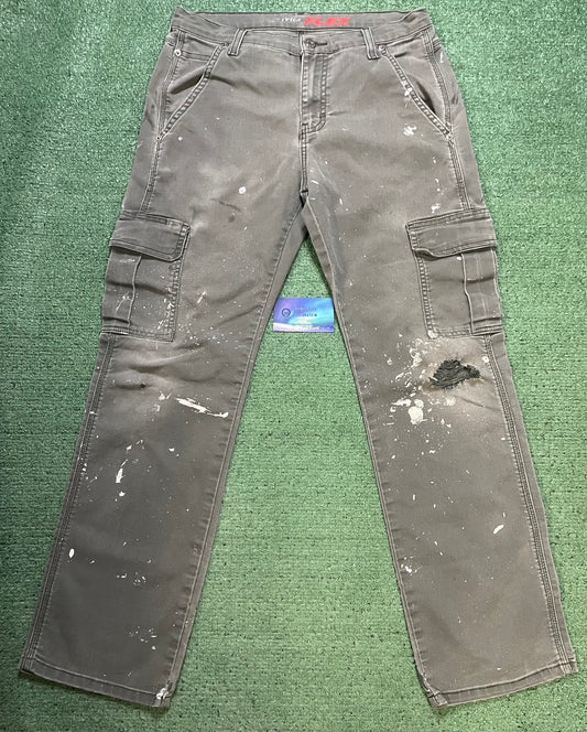 Dickies olive distressed cargo pants