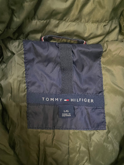 Tommy Hilfiger olive puffer jacket