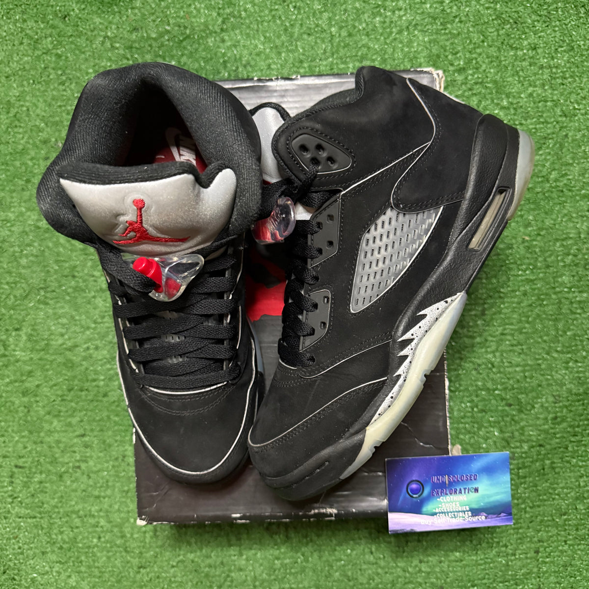 Jordan 5 Black Metallic Reimagined 7 Youth “Preowned”