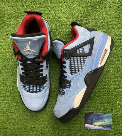 Jordan 4 Travis Scott Cactus Jack 10 Men/11.5 Women “Preowned”