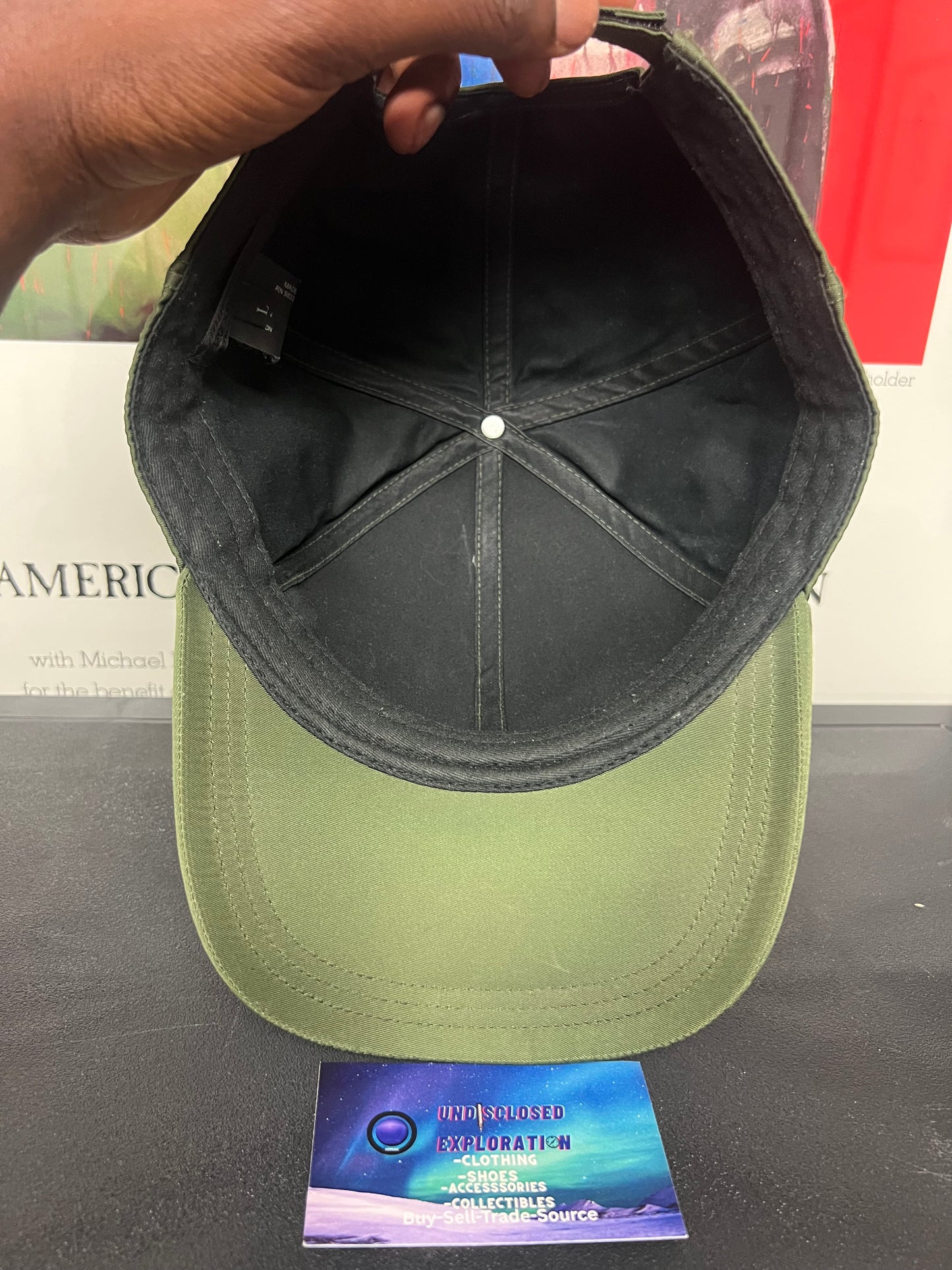 Prada embroidered olive hat