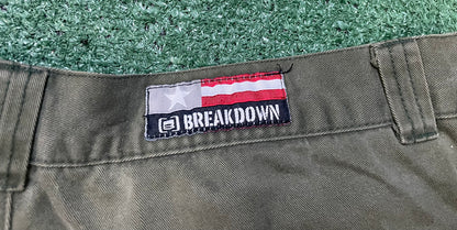 Breakdown olive cargo shorts
