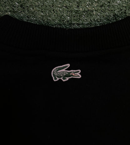 Lacoste embroidered black crewneck