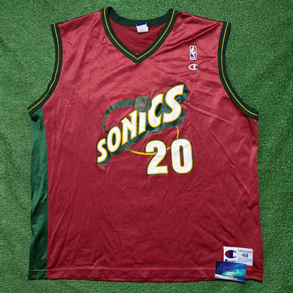 Vintage Seattle SuperSonics Gary Payton Alternate Champion Jersey