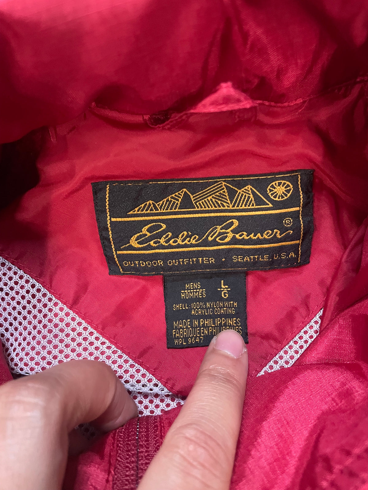 vintage 1990s Eddie Bauer windbreaker red jacket