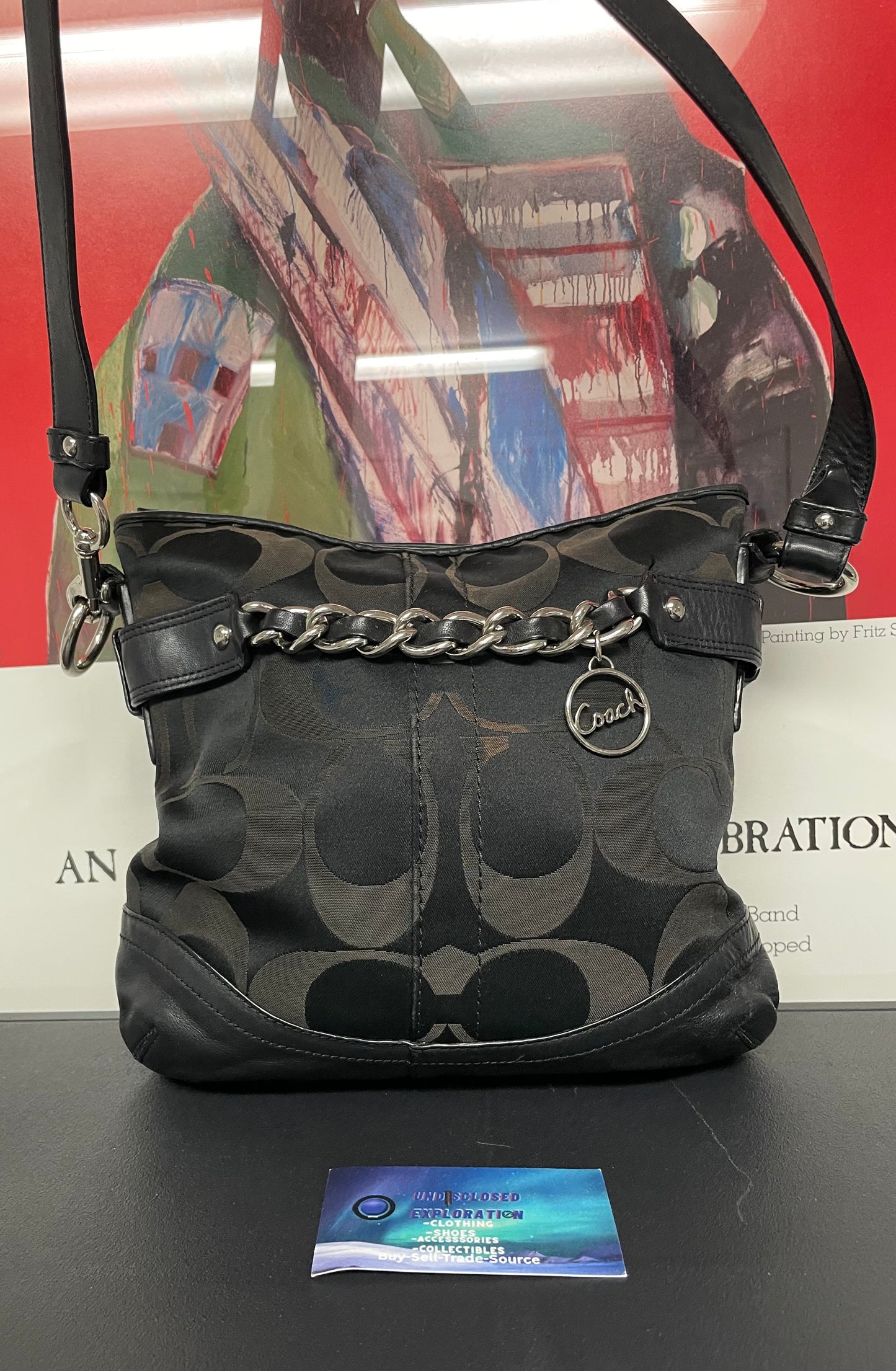 COACH Signature Optic Chain shoulder bag