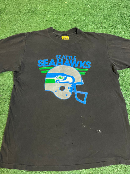 Vintage 1980s Seattle Seahawks distressed tee