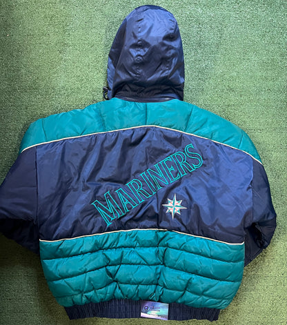Vintage 1990s Seattle mariners pro player embroidered jacket