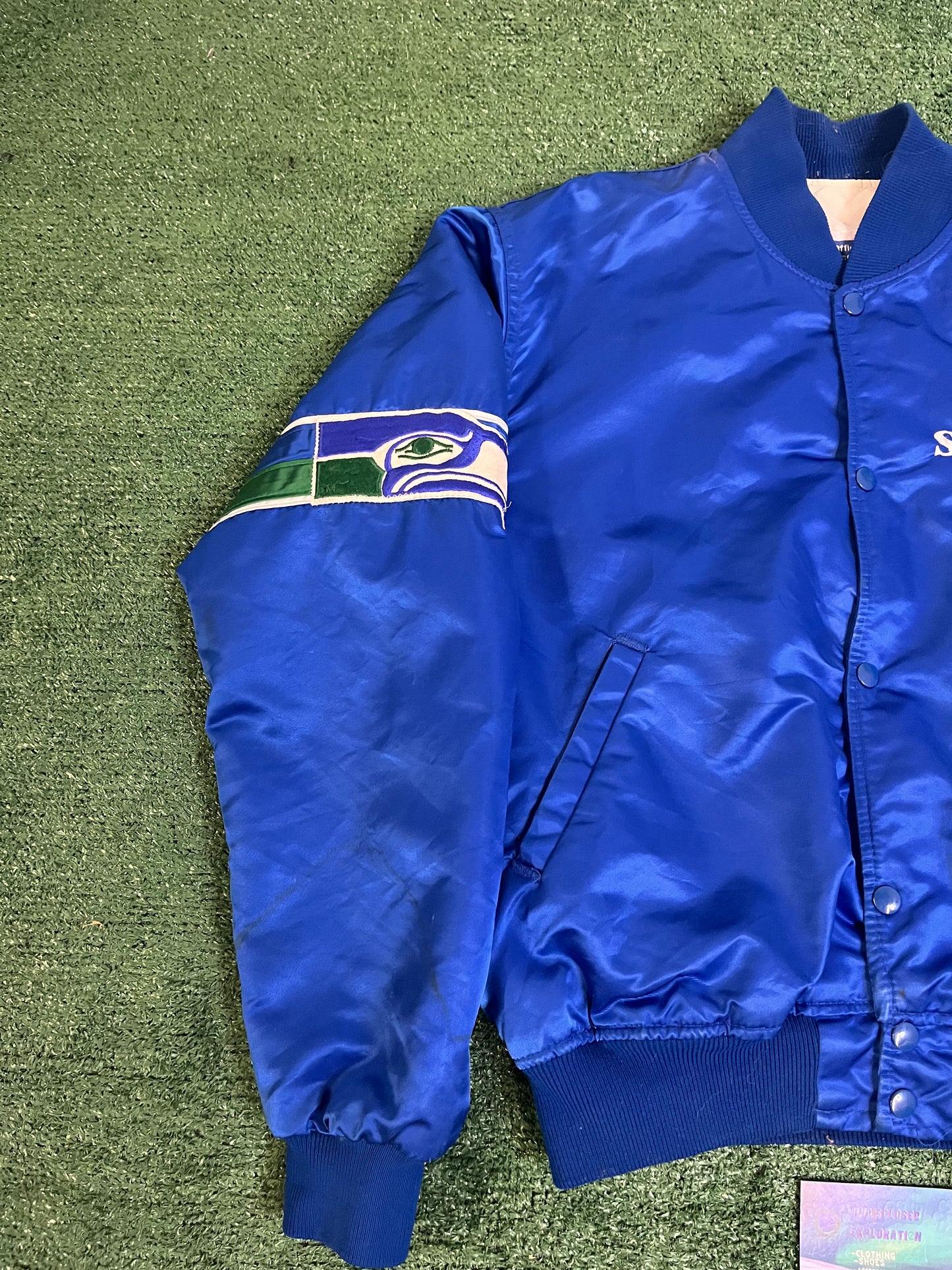 Vintage 1980s Seattle Seahawks satin starter jacket