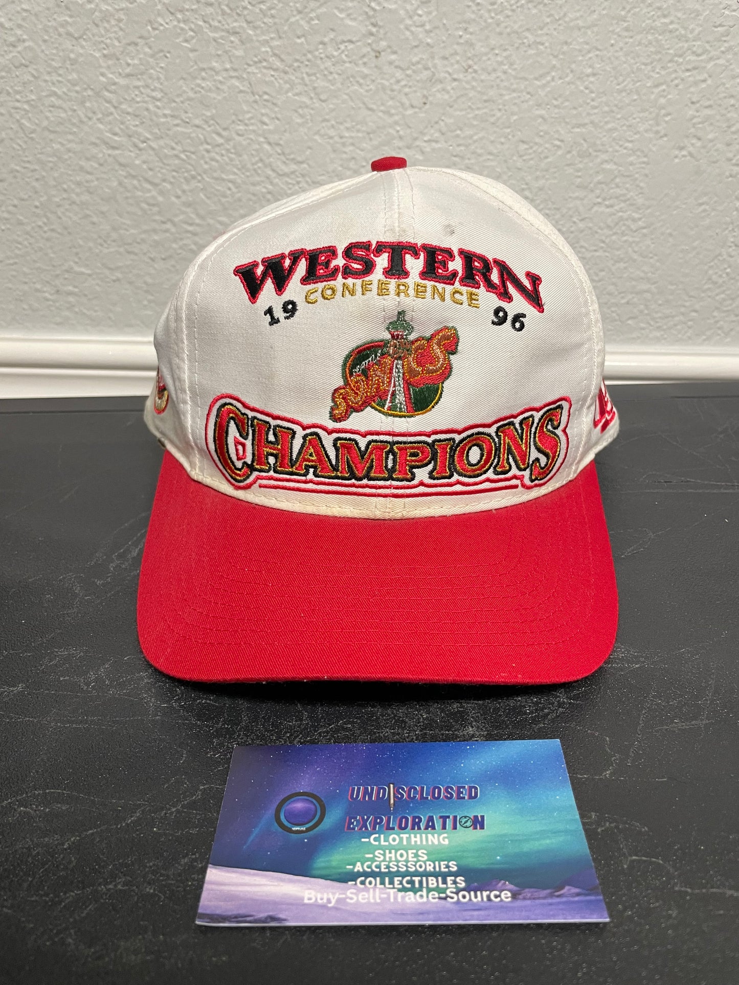 vintage 1996 Seattle SuperSonics NBA Western Conference Champions  hat
