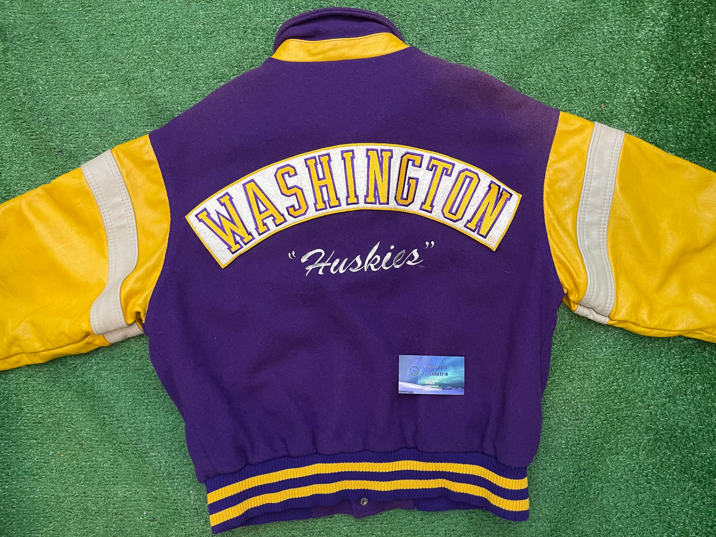 Vintage University of Washington Huskies Leather Varsity Jacket