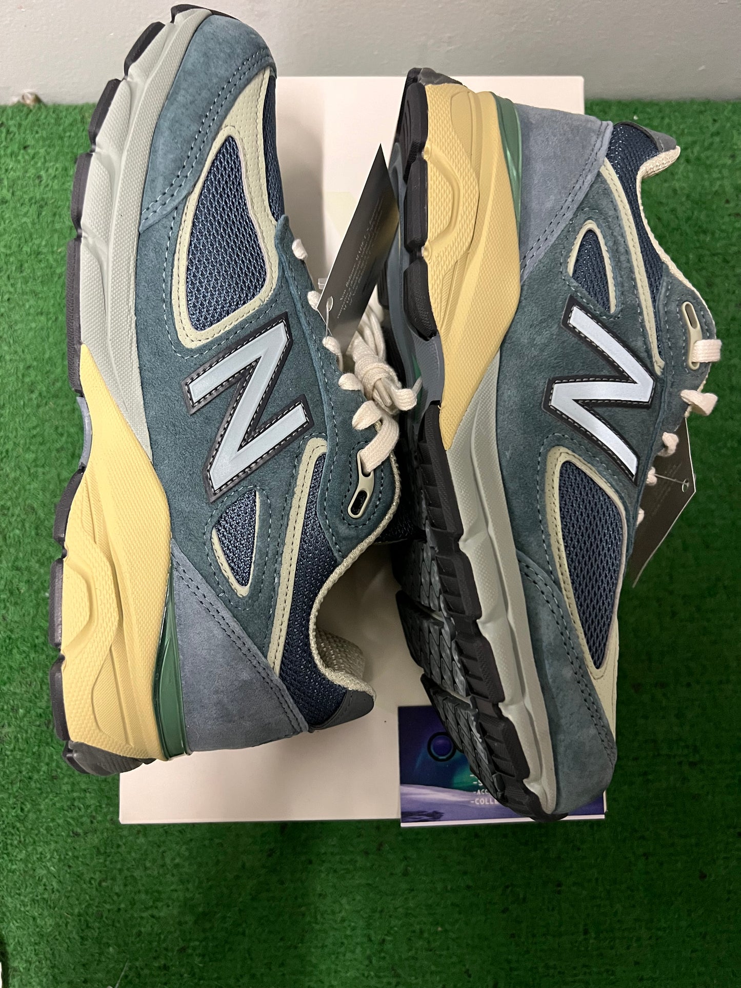 New balance 990v4 x Auralee blue