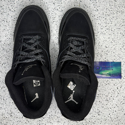 Jordan 3 Black Cat 10.5 Men/12 Women “Preowned”