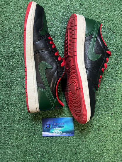 Air Jordan 1 low black gorge green size 7youth/8.5women