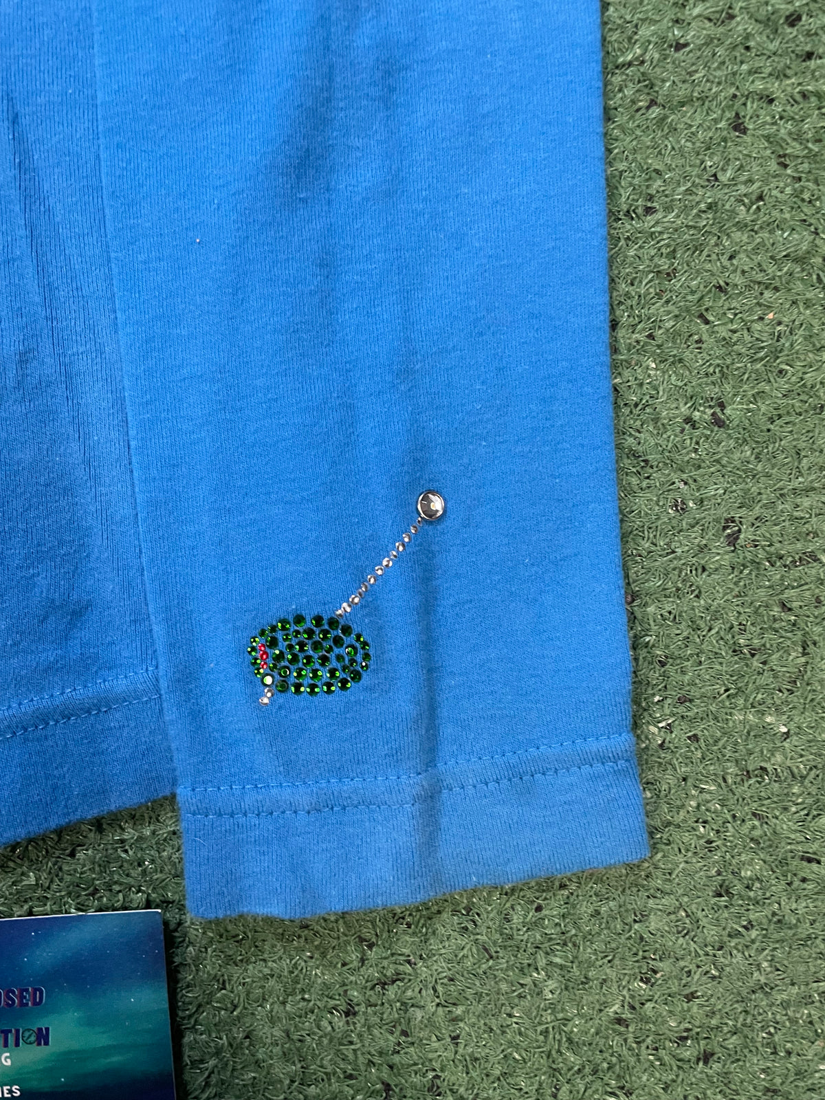 Martini moment rhinestone blue longsleeve