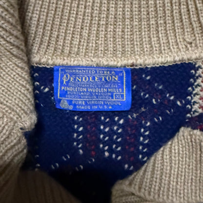 Vintage Pendleton Collar Knit Sweater