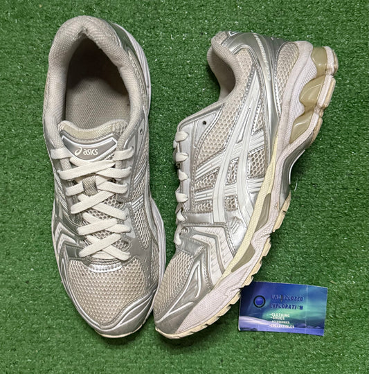 JJJJound ASICS Gel Kayano 14 Silver White 11 Men/12.5 Women “Preowned”