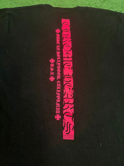 Chrome hearts Black and pink made in Hollywood tee