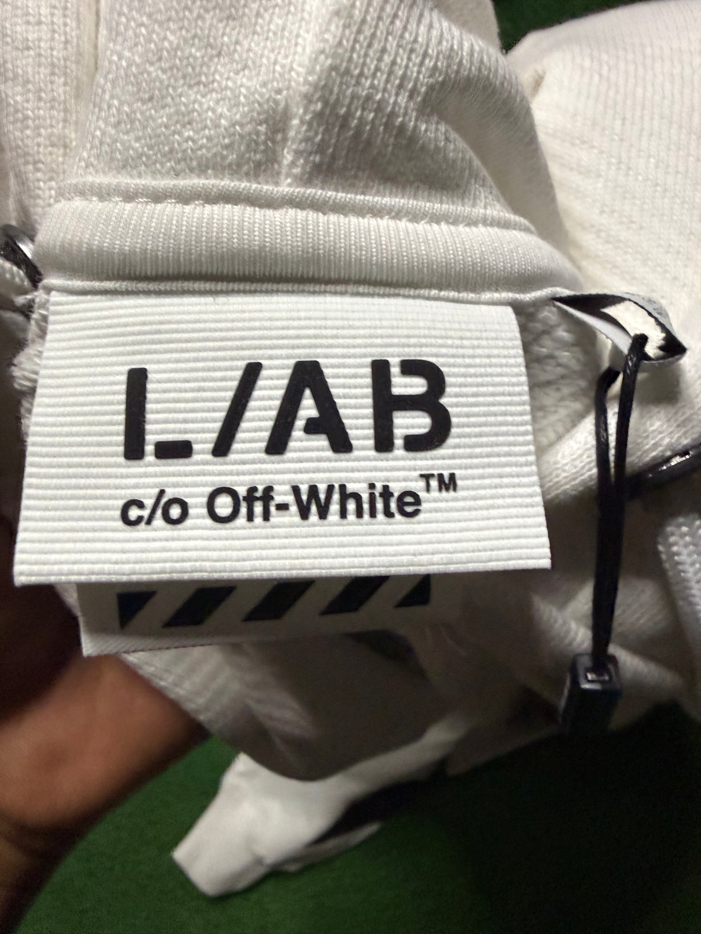 Off-White L/AB Zip Up Hoodie