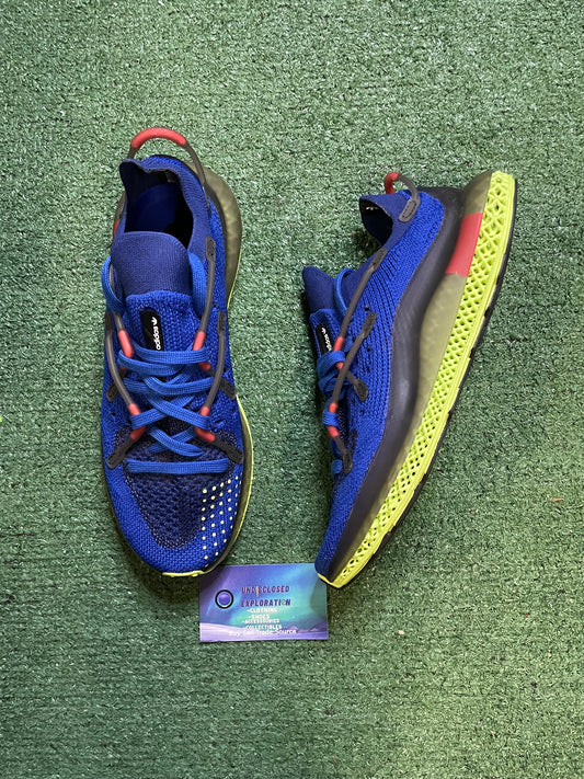 Adidas 4D Fusio blue and green size 7men/8.5women