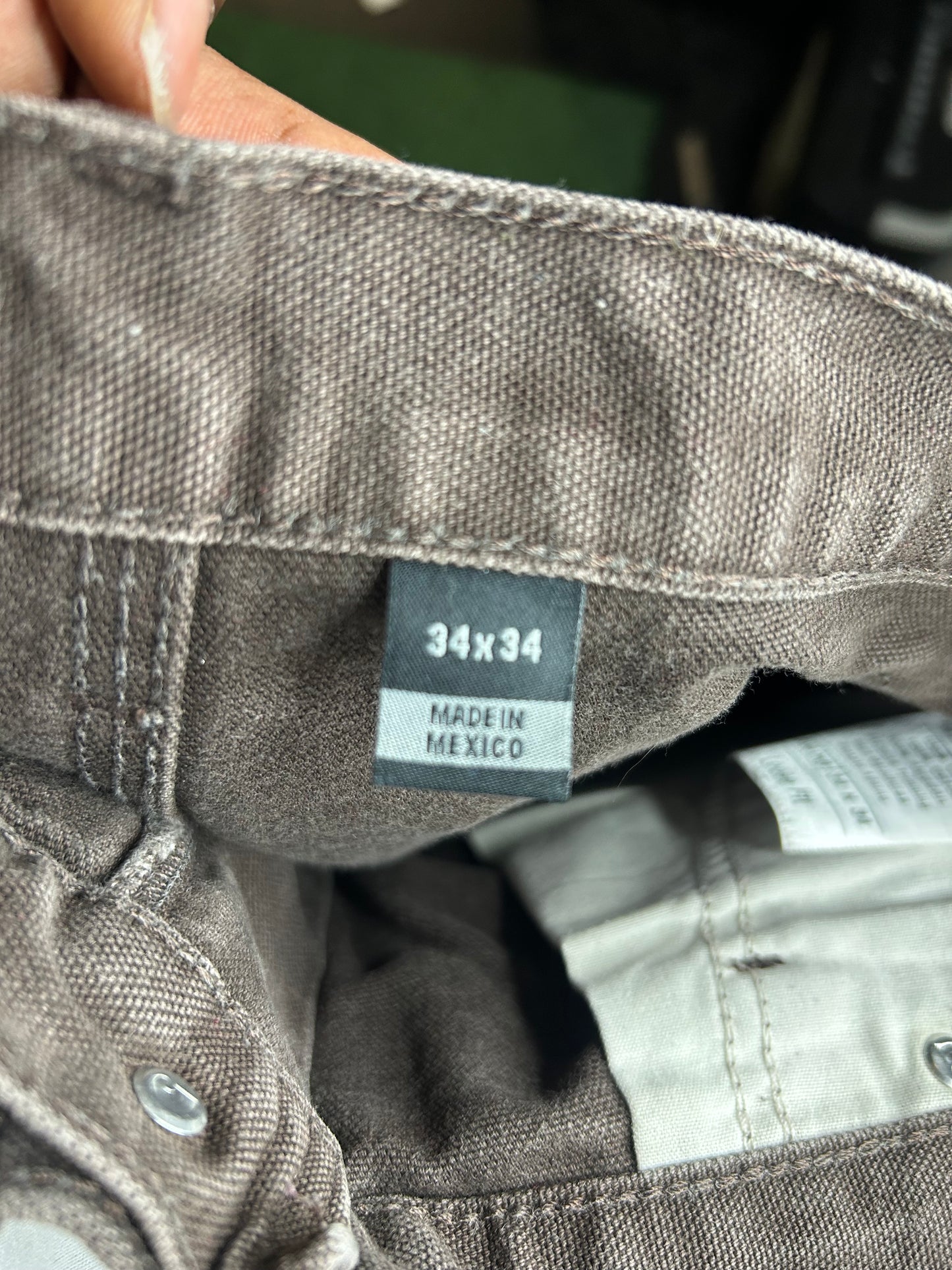 Carhartt brown distressed double knees pants