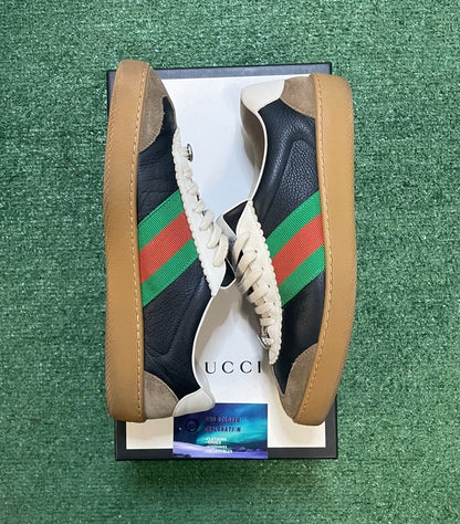 Gucci G74 Web low black sneakers size 9men/10.5women