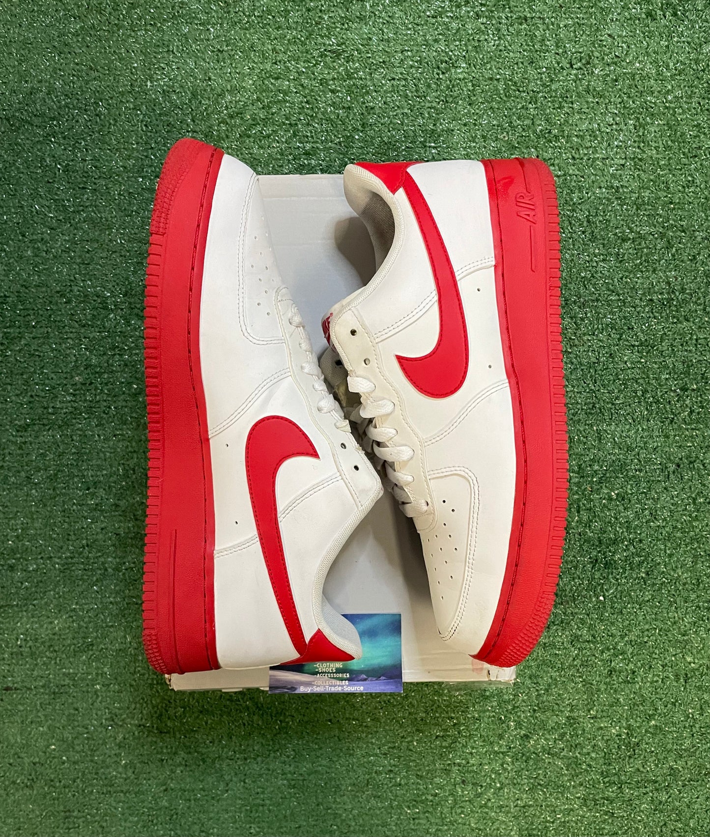 Nike Air Force 1 low white red midsole size 11men/12.5women