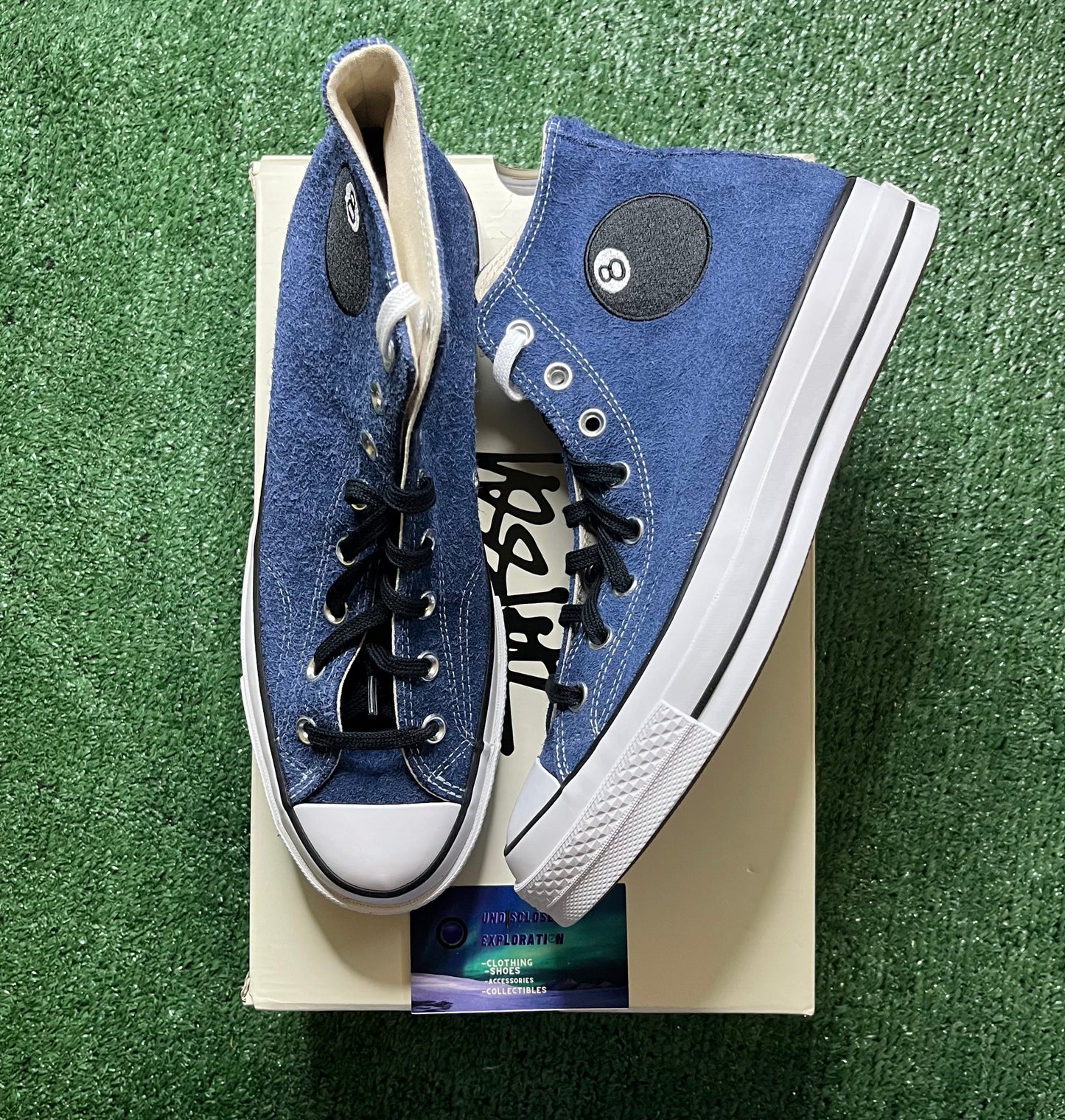 Stussy 8 ball x Converse chuck taylor all star 70 Hi blue