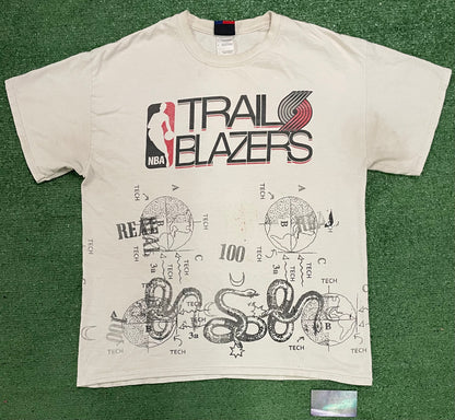 Vintage 1990s Portland NBA TrailBlazers stencil tee
