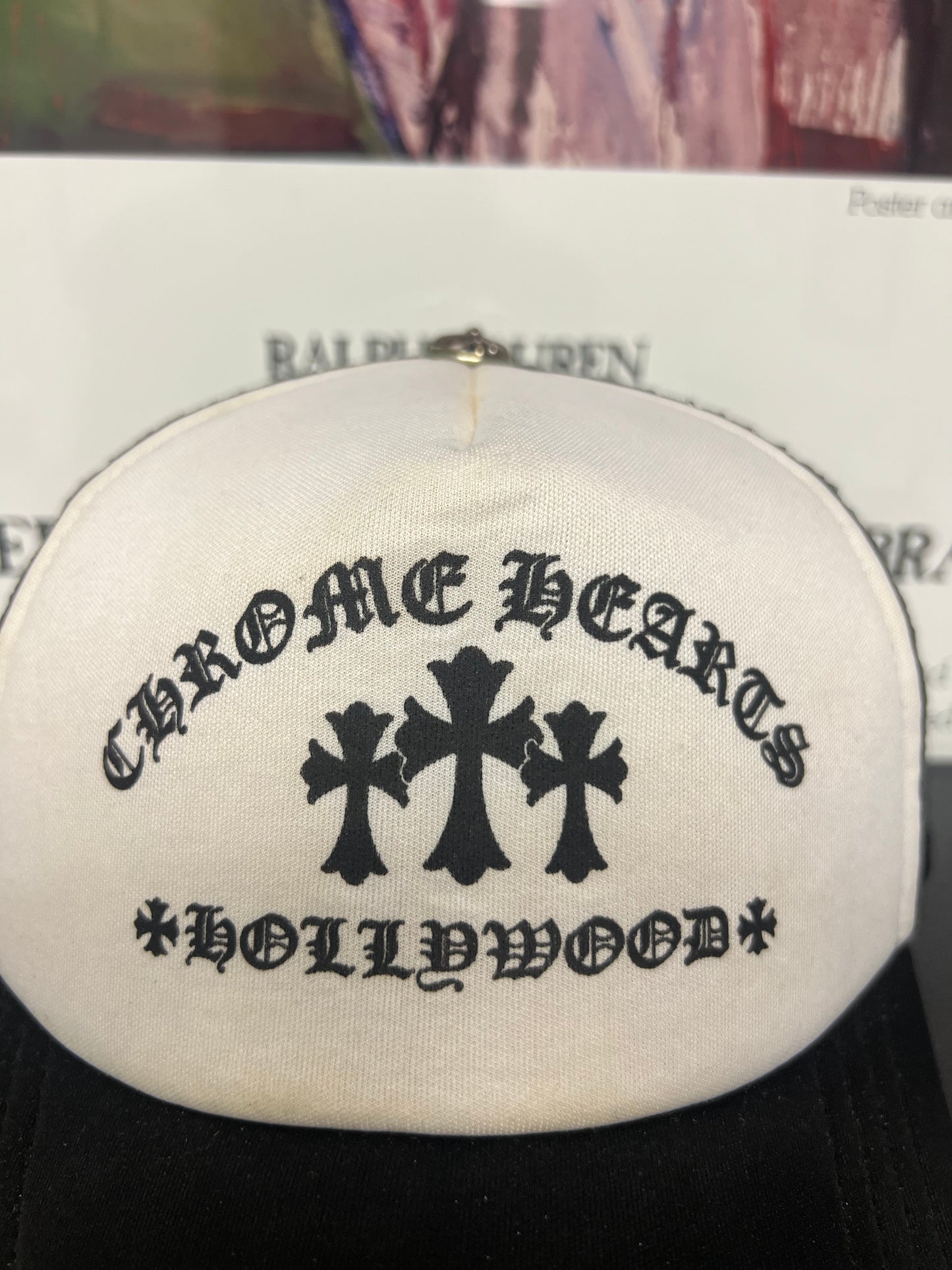 Chrome Hearts King Taco Hollywood black and white Hat