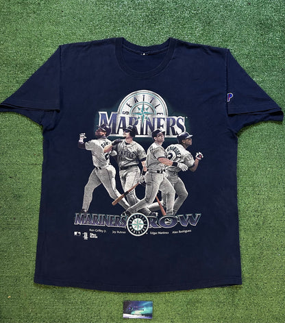 Vintage 1990s Seattle mariners row tee