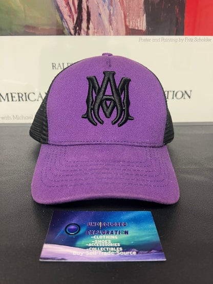 Amiri MA logo purple hat