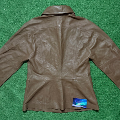 Vince Lamb Leather Shirt Jacket