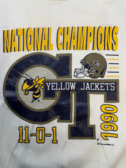 Vintage 1990s National Champions Georgia tech yellow jacket crewneck