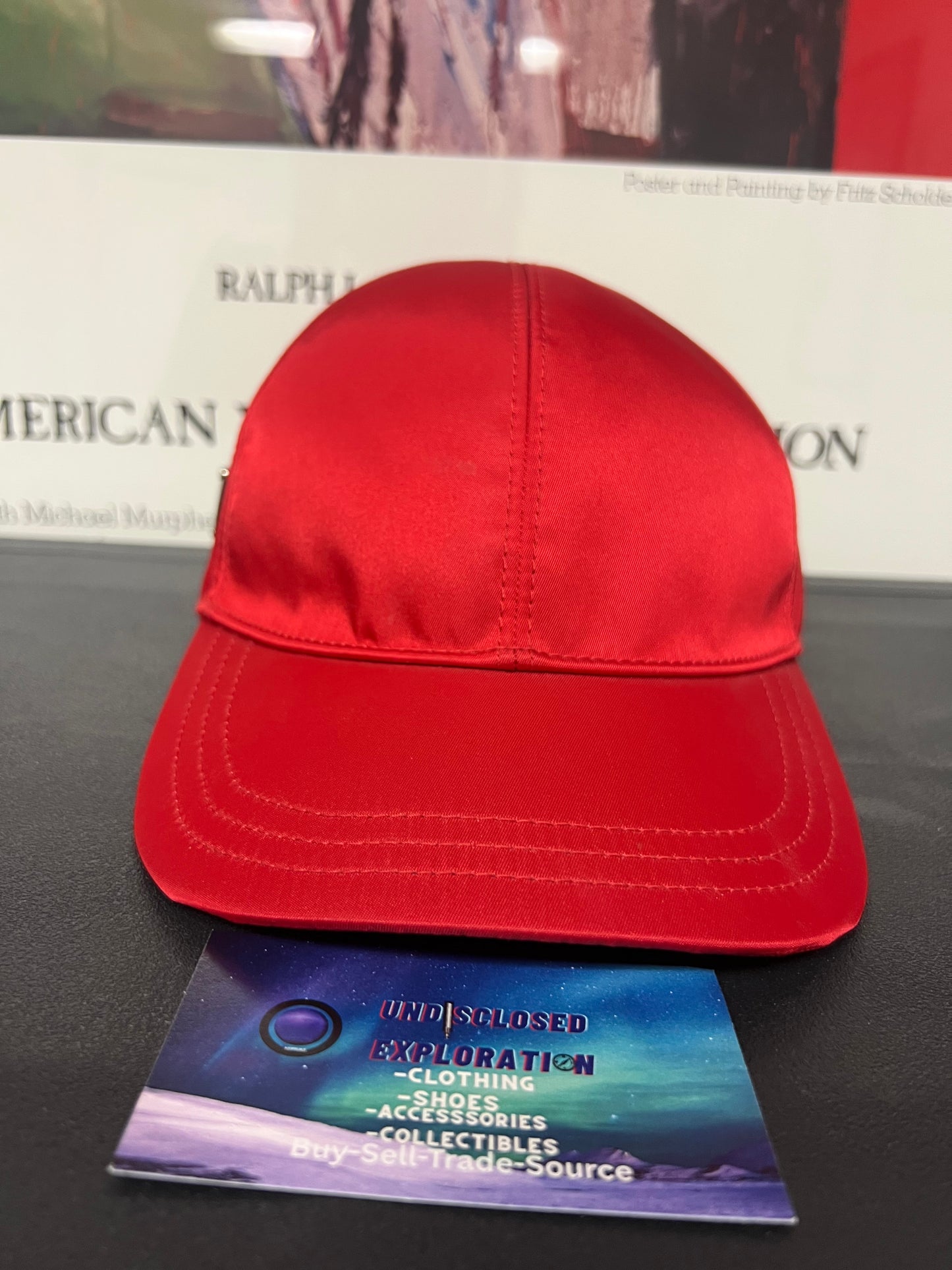 Prada re nylon red hat