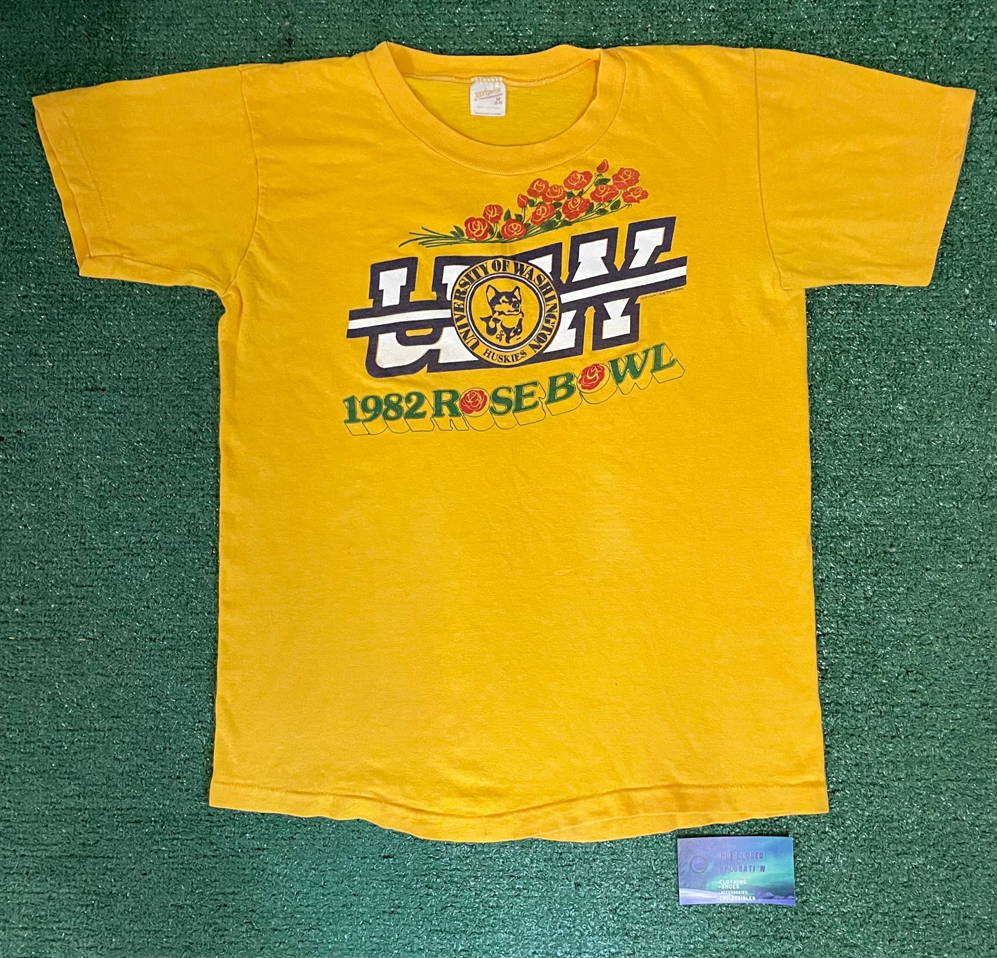 Vintage 1982 UW university of Washington rose bowl tee