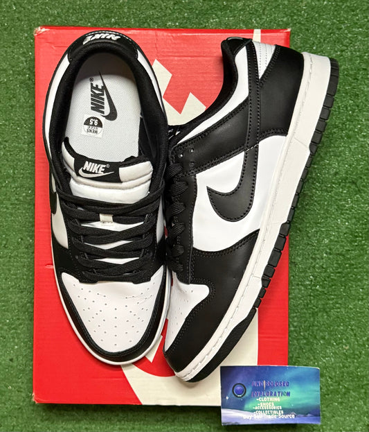Nike Dunk Low Panda Black White 9.5 Men/11Women “Preowned”