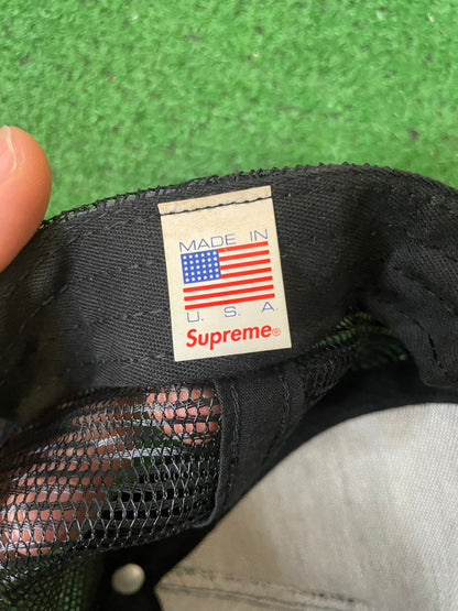 Supreme leopard mesh hat