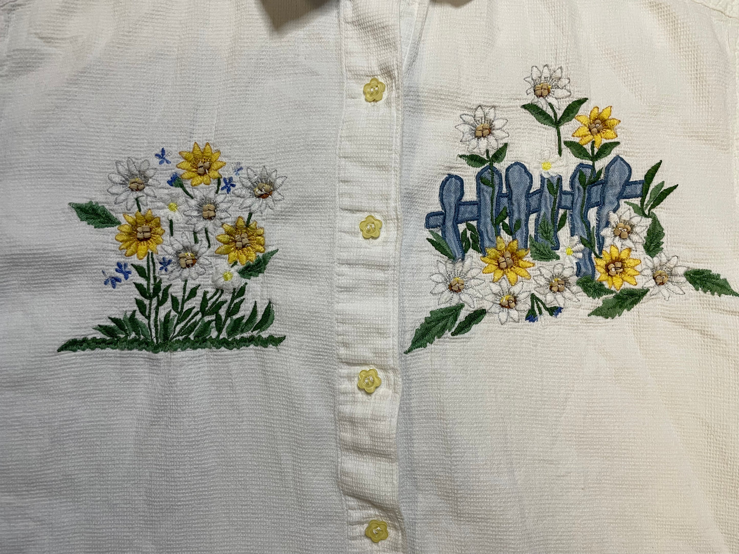 Casey & Max  embroidered floral button up