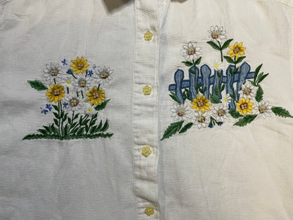 Casey & Max  embroidered floral button up