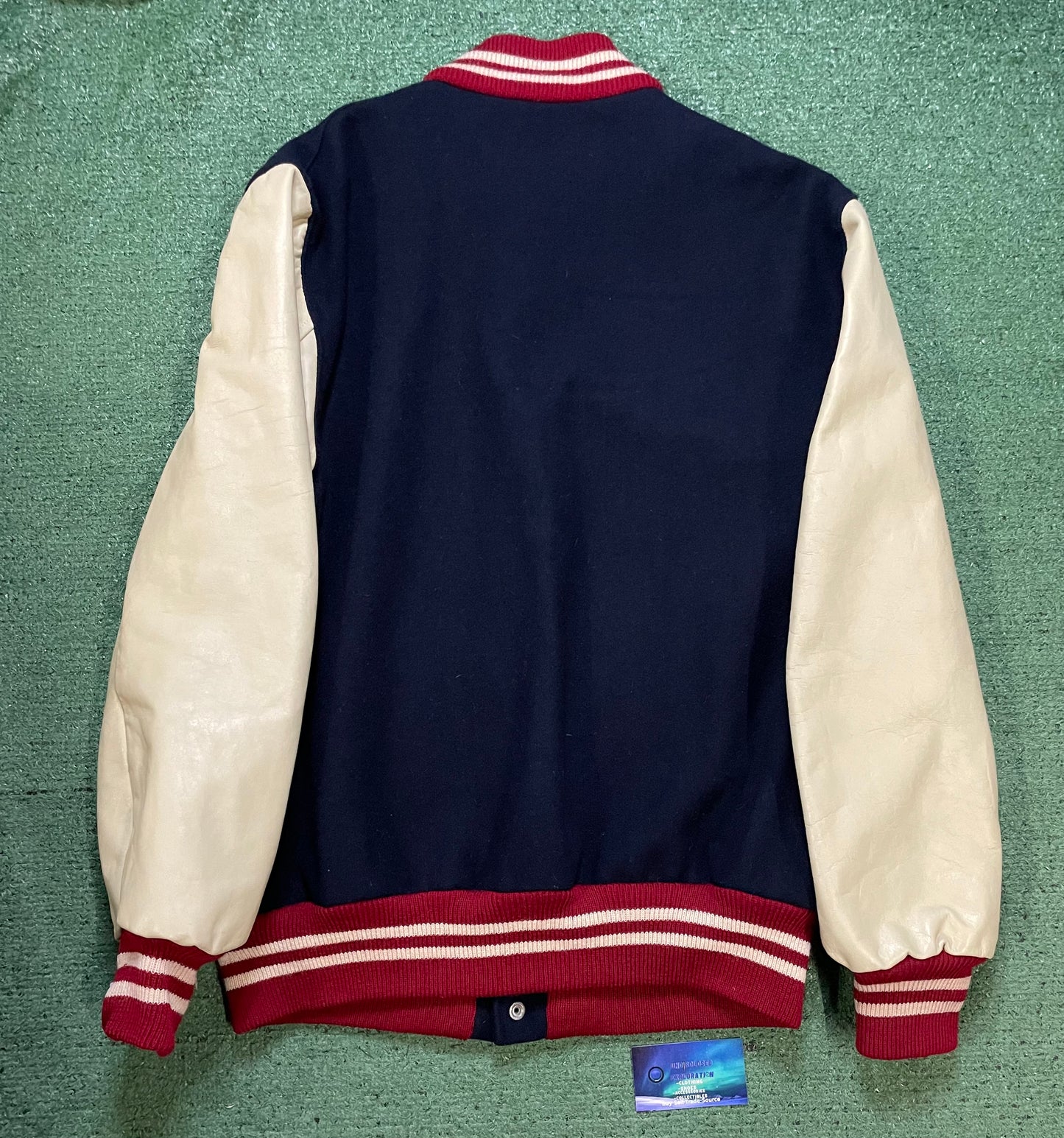 Vintage 1980s Skookum wool & leather varsity jacket